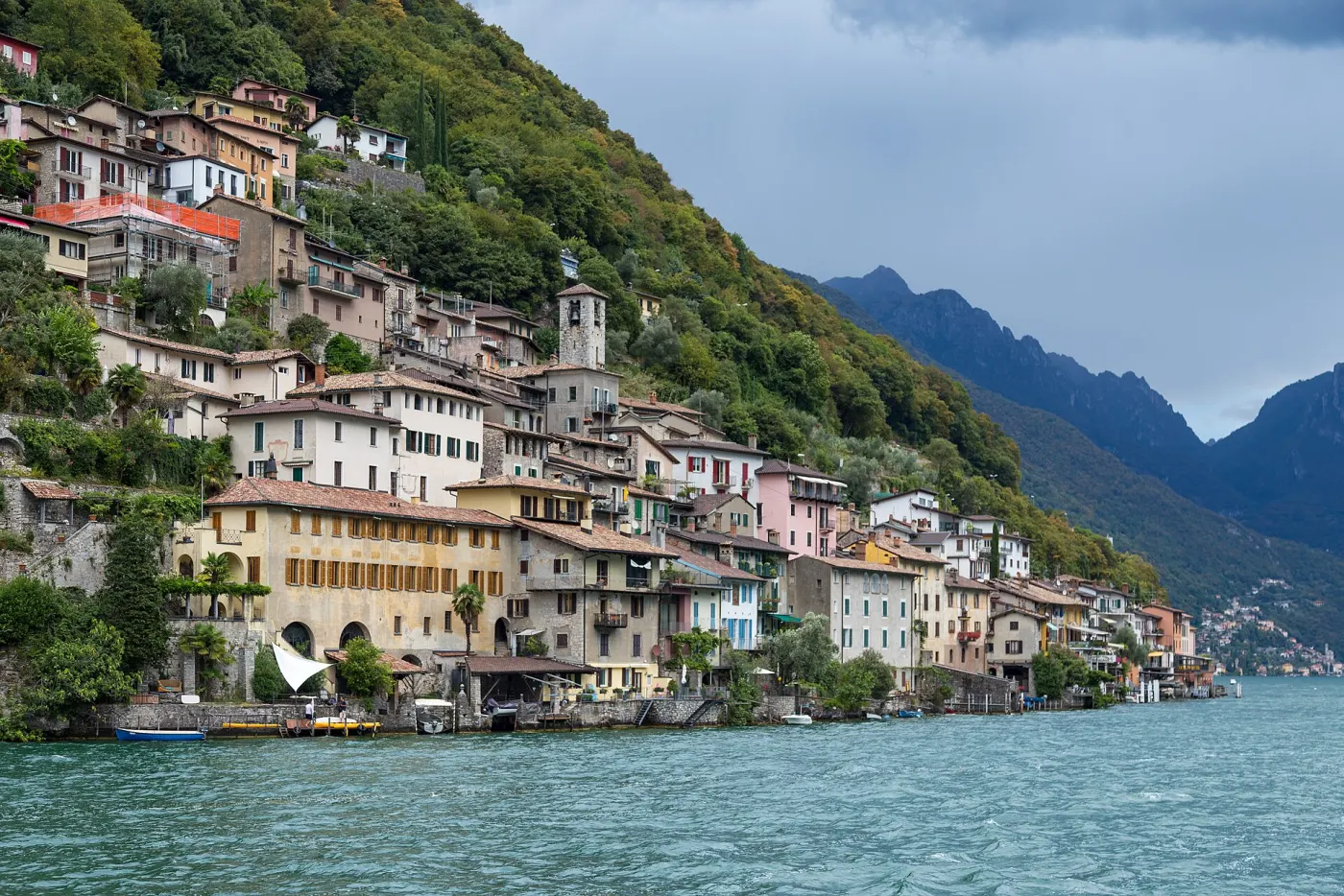 Dorf Gandria am Luganersee im Tessin